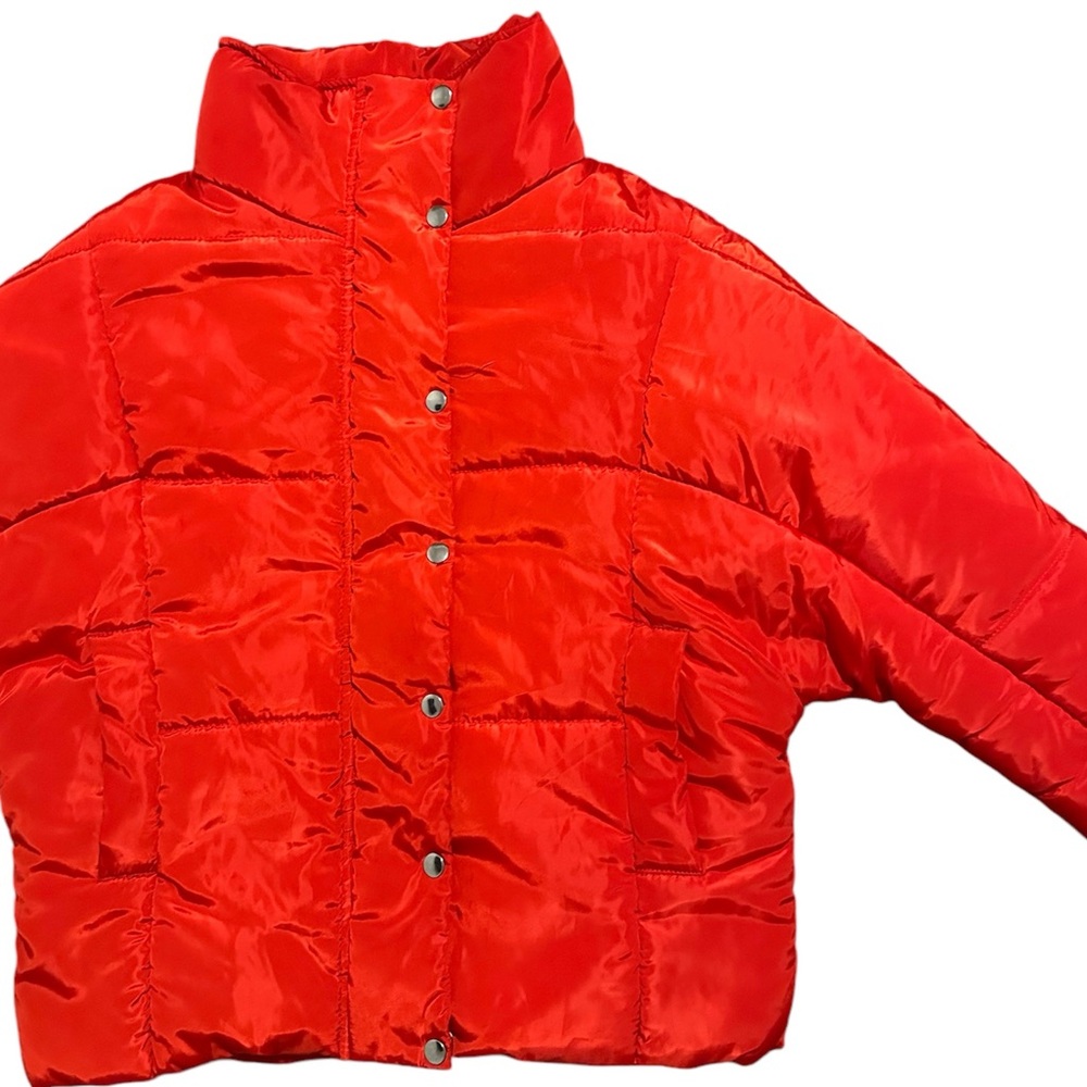Pretty Little Thing Red Puffer Jacket - Picture 4 of 6